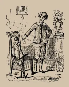 Illustration for "The Adventure of Pinocchio. Story of a Burattino" by Carlo Collodi, 1892. Creator: Mazzanti, Enrico (1852-1910)