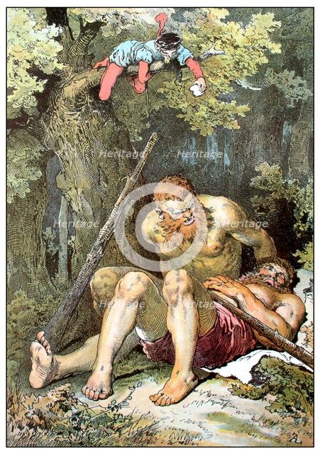Illustration for "The Brave Little Tailor" by Brothers Grimm, c1899. Creator: Zick, Alexander (1845-1907).