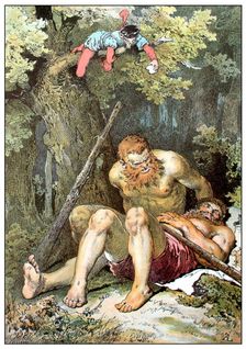 Illustration for "The Brave Little Tailor" by Brothers Grimm, c1899. Creator: Zick, Alexander (1845-1907)