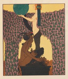 Illustration for the drama Sodom by John Wilmot, 2nd Earl of Rochester, 1909