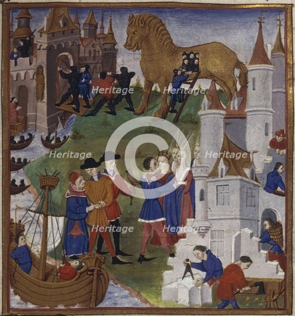 Illustration for the Epic The Aeneid by Virgil, 1450-1499. Artist: Coëtivy Master (active c. 1450-1485)