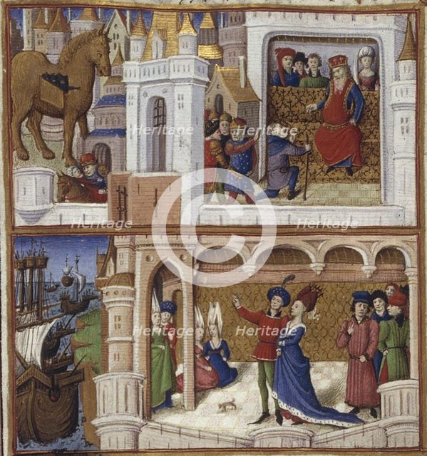 Illustration for the Epic The Aeneid by Virgil, 1450-1499. Artist: Coëtivy Master (active c. 1450-1485)