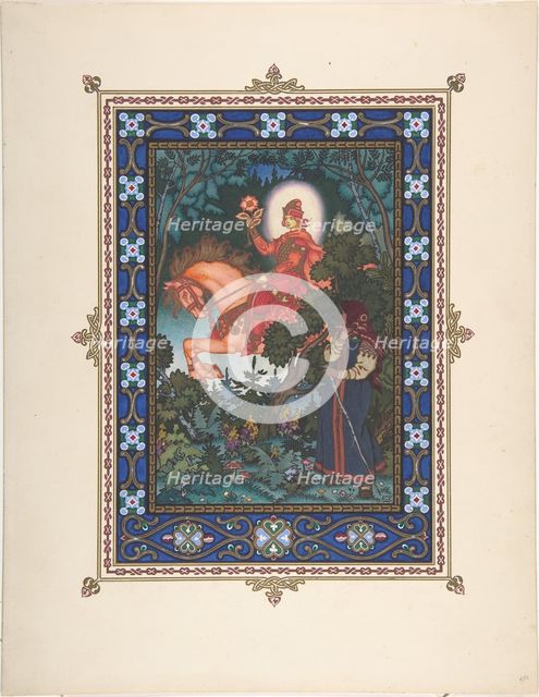 Illustration for the Fairy tale Vasilisa the Beautiful, c. 1925. Artist: Zvorykin, Boris Vasilievich (1872-after 1935)
