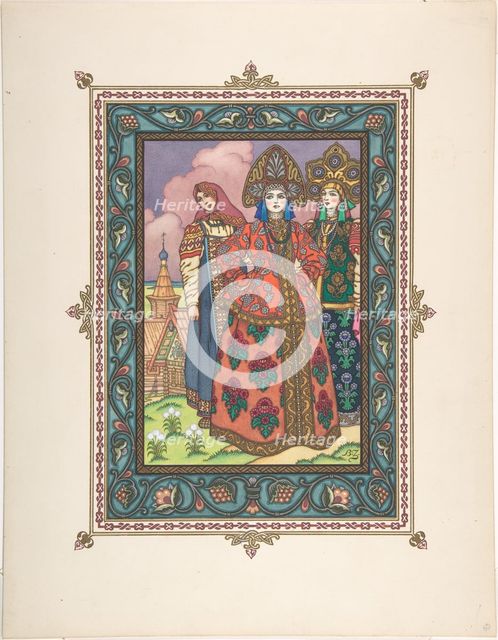 Illustration for the Fairy tale Vasilisa the Beautiful, c. 1925. Artist: Zvorykin, Boris Vasilievich (1872-after 1935)