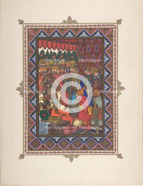 Illustration for the Fairy tale Marya Morevna, c. 1925. Artist: Zvorykin, Boris Vasilievich (1872-after 1935)