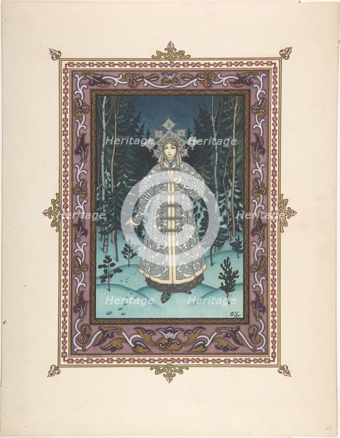 Illustration for the Fairy tale Snegurochka, c. 1925. Artist: Zvorykin, Boris Vasilievich (1872-after 1935)