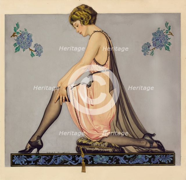 Illustration for the Holeproof Hosiery Company brochure, 1922. Creator: Phillips, Coles (1880-1927).