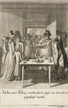 Illustration for the Historic, Genealogical Almanac for the Year 1793 c1784. Creator: Daniel Nikolaus Chodowiecki