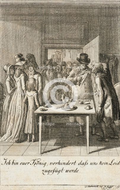 Illustration for the 'Historic, Genealogical Almanac for the Year 1793', c1784. Creator: Daniel Nikolaus Chodowiecki.