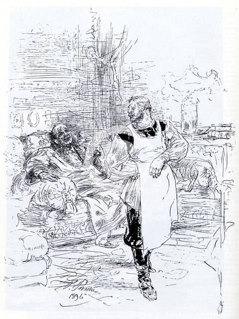 Illustration for the novel The Death of Ivan Ilyich by Leo Tolstoy, 1896. Artist: Repin, Ilya Yefimovich (1844-1930)