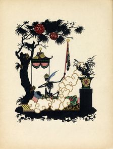 Illustration for "The Nightingale" by H.cAndersen, 1912. Creator: Narbut, Georgi Ivanovich (1886-1920)