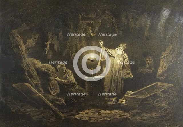 Illustration for the story "A Terrible Vengeance" from the collection "Evenings on a Farm..., 1874. Creator: Makovsky, Vladimir Yegorovich (1846-1920).