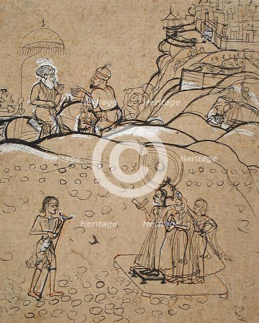 Illustration for the Story of Layla and Majnun, c1770. Creator: Unknown.