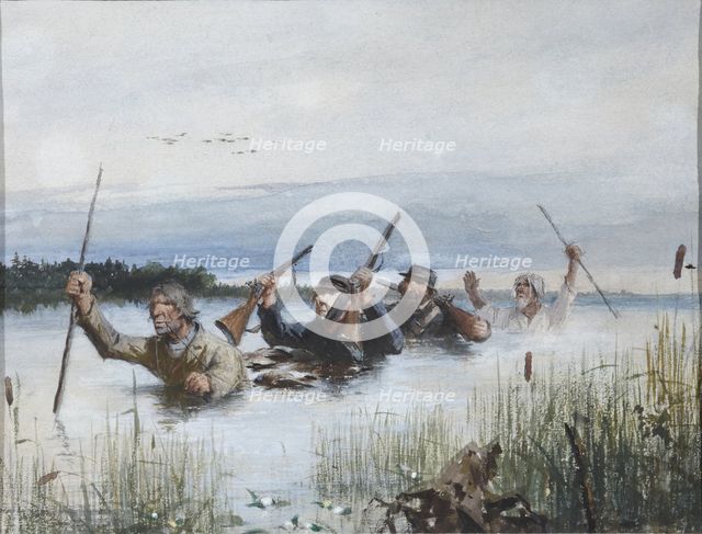 Illustration for the story Lgov (from A Sportsman's Sketches) by Ivan Turgenev, 1870s.