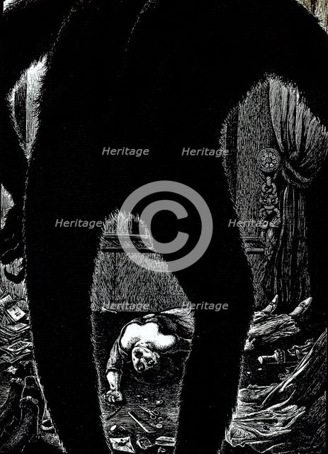 Illustration for the story "The Murders in the Rue Morgue" by Edgar Allan Poe, 1905. Creator: Martini, Alberto (1876-1954).