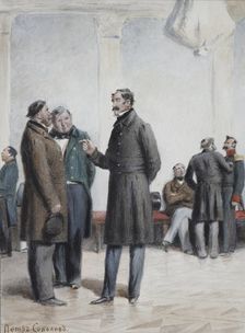 Illustration for the story Two Landowners (from A Sportsman's Sketches) by Ivan Turgenev, 1880s