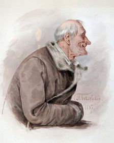 Illustration for the poem The Dead Souls by N. Gogol, Second Half of the 19th cen.