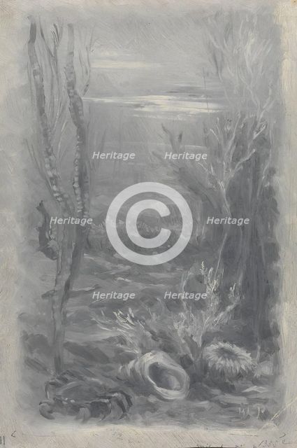 Illustration for the poem "Appearance of England" in Henrik Wergeland, probably 1894. Creator: Wilhelm Peters.