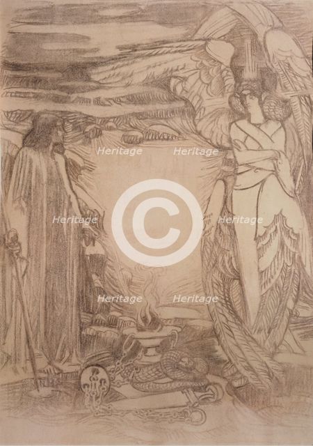 Illustration for the poem Prophet by A. Pushkin, 1905. Artist: Vrubel, Mikhail Alexandrovich (1856-1910)