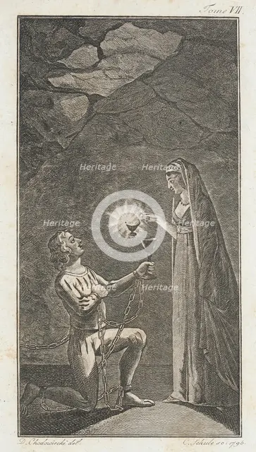 Illustration for the 'Works of J.P.C. Florian', 1796. Creator: Daniel Nikolaus Chodowiecki.