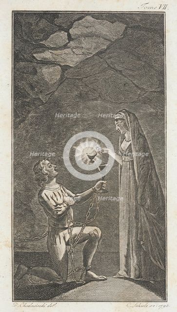 Illustration for the 'Works of J.P.C. Florian', 1796. Creator: Daniel Nikolaus Chodowiecki.