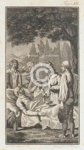 Illustration for the 'Works of J.P.C. Florian', 1796. Creator: Daniel Nikolaus Chodowiecki.