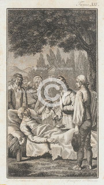Illustration for the 'Works of J.P.C. Florian', 1796. Creator: Daniel Nikolaus Chodowiecki.