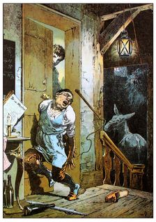 Illustration for "The Wishing-Table, the Gold-Ass, and the Cudgel in the Sack" by Brothers..., c1899 Creator: Zick, Alexander (1845-1907)