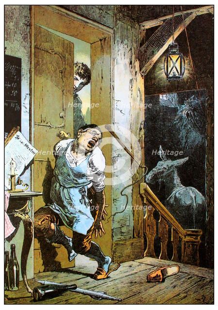 Illustration for "The Wishing-Table, the Gold-Ass, and the Cudgel in the Sack" by Brothers..., c1899 Creator: Zick, Alexander (1845-1907).