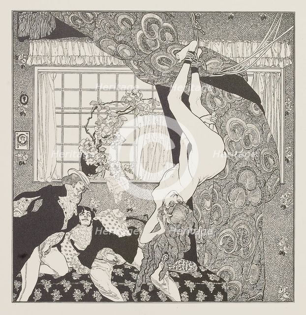 Illustration for the Tales at the Dressing Table by Choisy Le Conin. Artist: Bayros, Franz von (1866-1924)