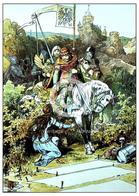 Illustration for "The Three Sisters" by Brothers Grimm, c1899. Creator: Zick, Alexander (1845-1907).