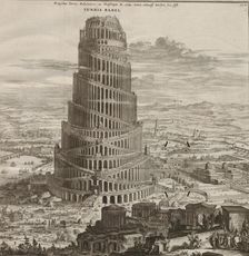 Illustration for the "Turris Babel" by Athanasius Kircher, 1679. Creator: Decker, Coenraet (1650-1685)