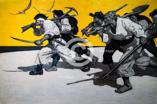 Illustration for "Treasure Island" by Robert Stevenson, 1911. Creator: Wyeth, N. C. (Newell Convers) (1882-1945).