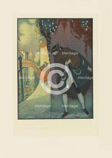 Illustration for "Une aventure d'amour à Venise" by Giacomo Casanova de Seingalt, 1927. Creator: Wegener, Gerda (1886-1940).