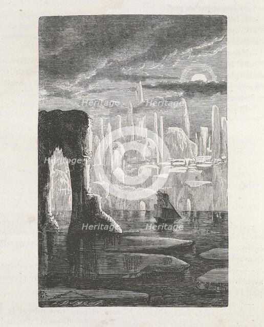 Illustration for "Voyages et Aventures du Capitaine Hatteras (Travels and adventures..., 1867. Creator: Anonymous.