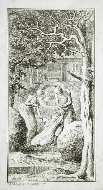 Illustration for Wezel's 'Wilhelmine Arend', 1781. Creator: Daniel Nikolaus Chodowiecki.