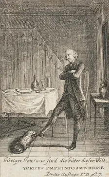 Illustration for Yorick's Sentimental Voyage 1783. Creator: Daniel Nikolaus Chodowiecki