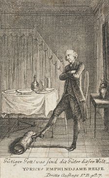 Illustration for Yorick's Sentimental Voyage 1783. Creator: Daniel Nikolaus Chodowiecki