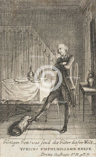 Illustration for Yorick's 'Sentimental Voyage', 1783. Creator: Daniel Nikolaus Chodowiecki.