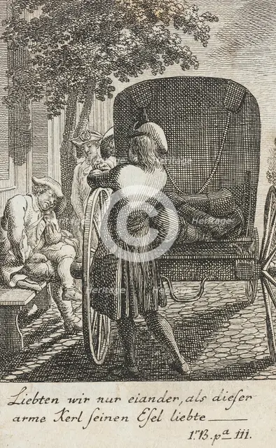 Illustration for Yorick's 'Sentimental Voyage', 1783. Creator: Daniel Nikolaus Chodowiecki.