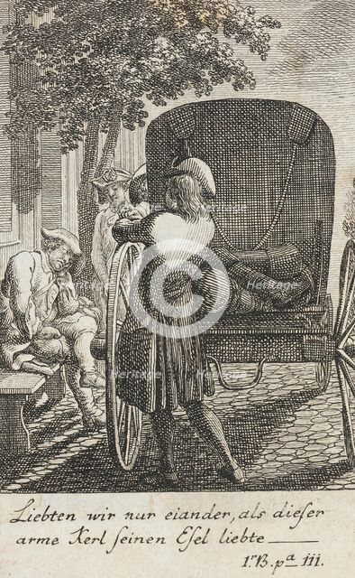 Illustration for Yorick's 'Sentimental Voyage', 1783. Creator: Daniel Nikolaus Chodowiecki.
