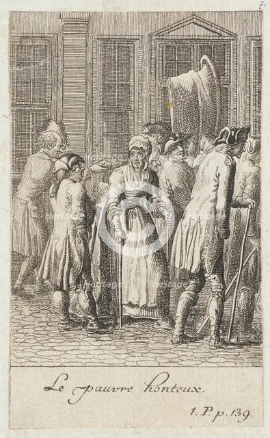 Illustration for Yorick's 'Sentimental Voyage', 1783. Creator: Daniel Nikolaus Chodowiecki.