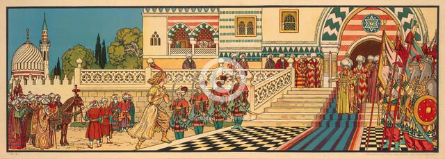 Illustration for Arabian Fairy Tales, 1932. Creator: Bilibin, Ivan Yakovlevich (1876-1942).