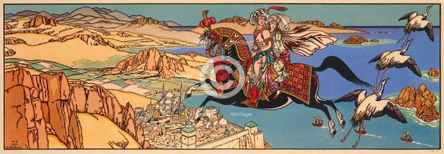 Illustration for Arabian Fairy Tales, 1932. Creator: Bilibin, Ivan Yakovlevich (1876-1942).