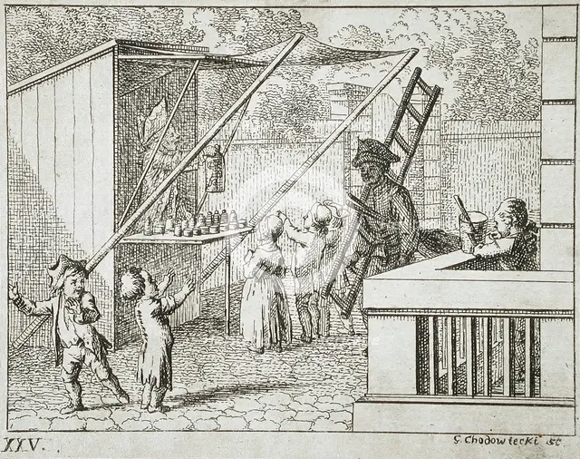 Illustration for Basedow's 'Elementary Work', 1770. Creator: Daniel Nikolaus Chodowiecki.