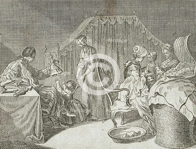 Illustration for Basedow's 'Elementary Work', 1770. Creator: Daniel Nikolaus Chodowiecki.