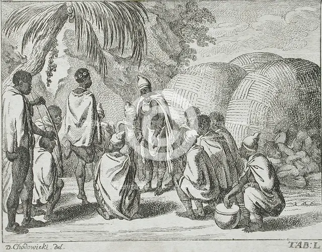 Illustration for Basedow's 'Elementary Work', 1770. Creator: Daniel Nikolaus Chodowiecki.