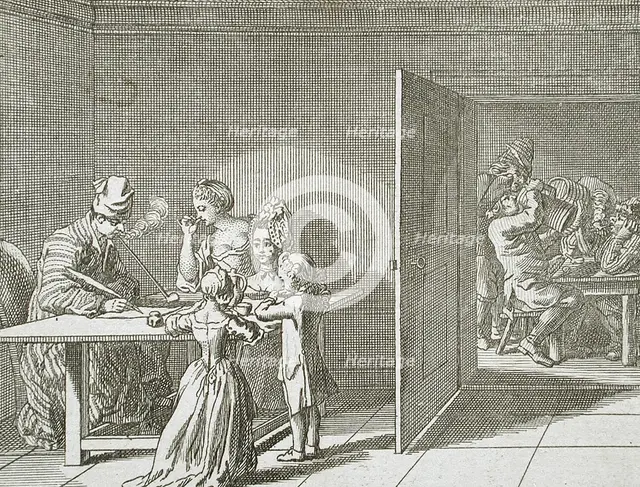 Illustration for Basedow's 'Elementary Work', 1770. Creator: Daniel Nikolaus Chodowiecki.
