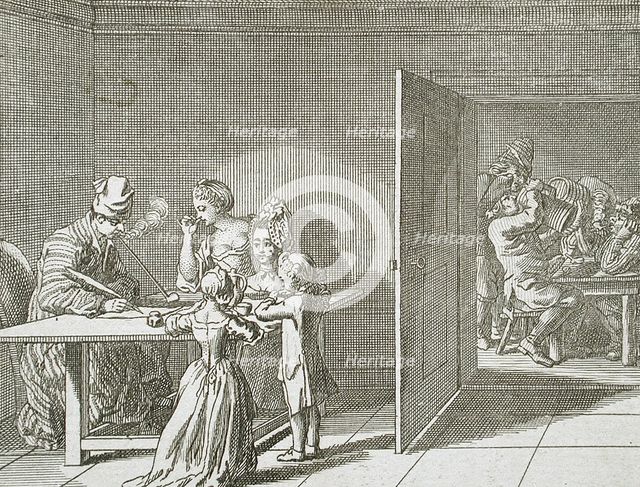 Illustration for Basedow's 'Elementary Work', 1770. Creator: Daniel Nikolaus Chodowiecki.