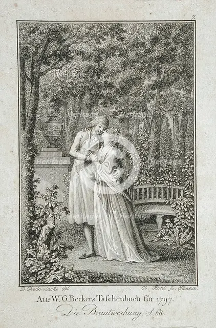 Illustration for 'Becker's Almanac for 1798', 1798. Creators: Daniel Nikolaus Chodowiecki, Clemens Kohl.